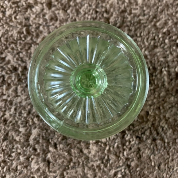 Vintage Hocking Uranium Green Glass Sherbert Glass - Picture 4 of 6